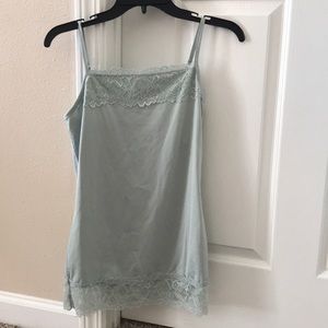 Silk blue tank top